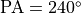 {\rm PA} = 240^{\circ}